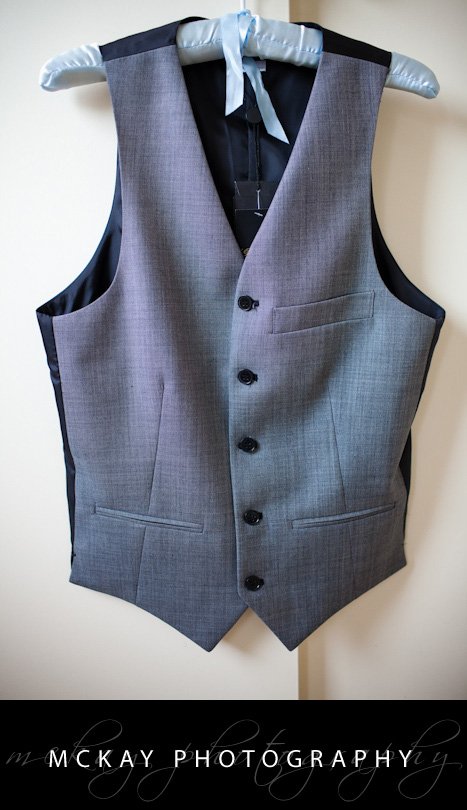 Tim's vintage waistcoat Carla Tim Wedding 