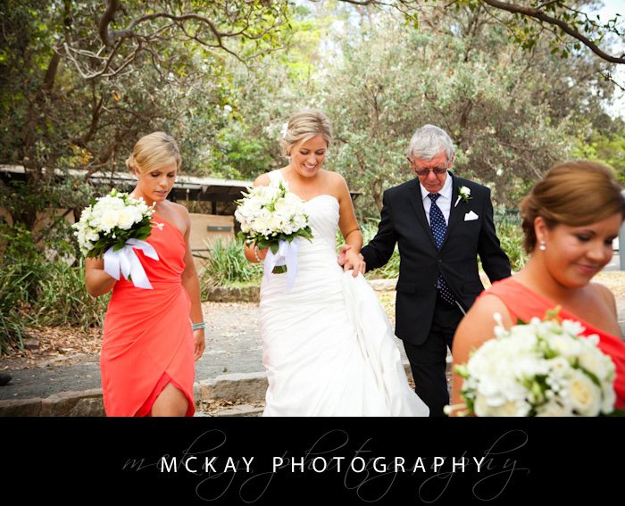 Sophie arrives at Bradleys Head Sophie Andy Wedding Photography