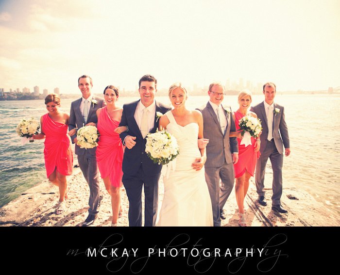 Love this group shot at Bradleys Head Sophie Andy Wedding Photography