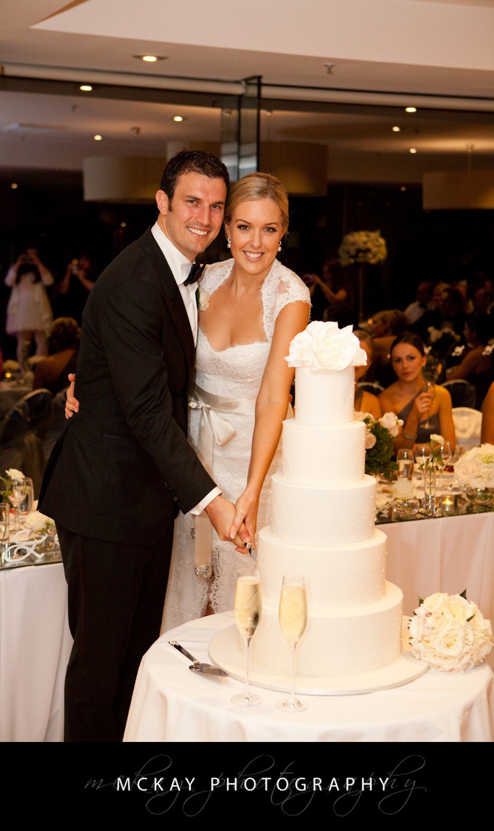 Cake cutting Kate David Wedding 