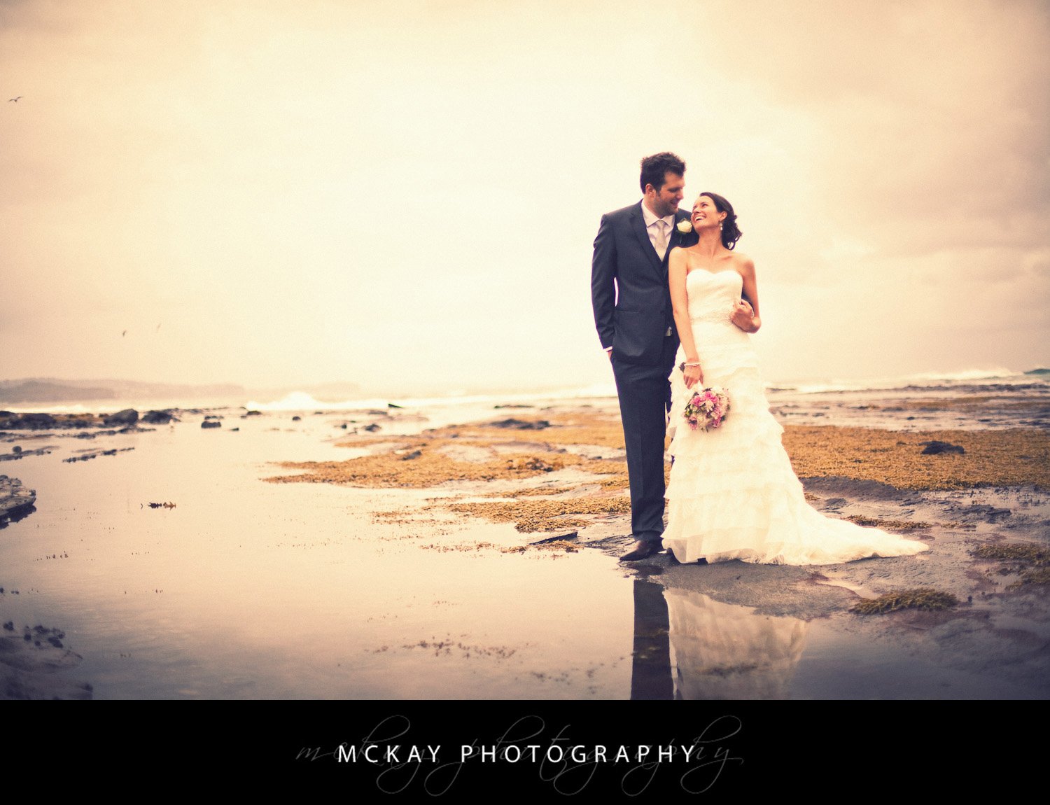 Love this shot - low tide at Long Reef Sam Thibault Wedding 