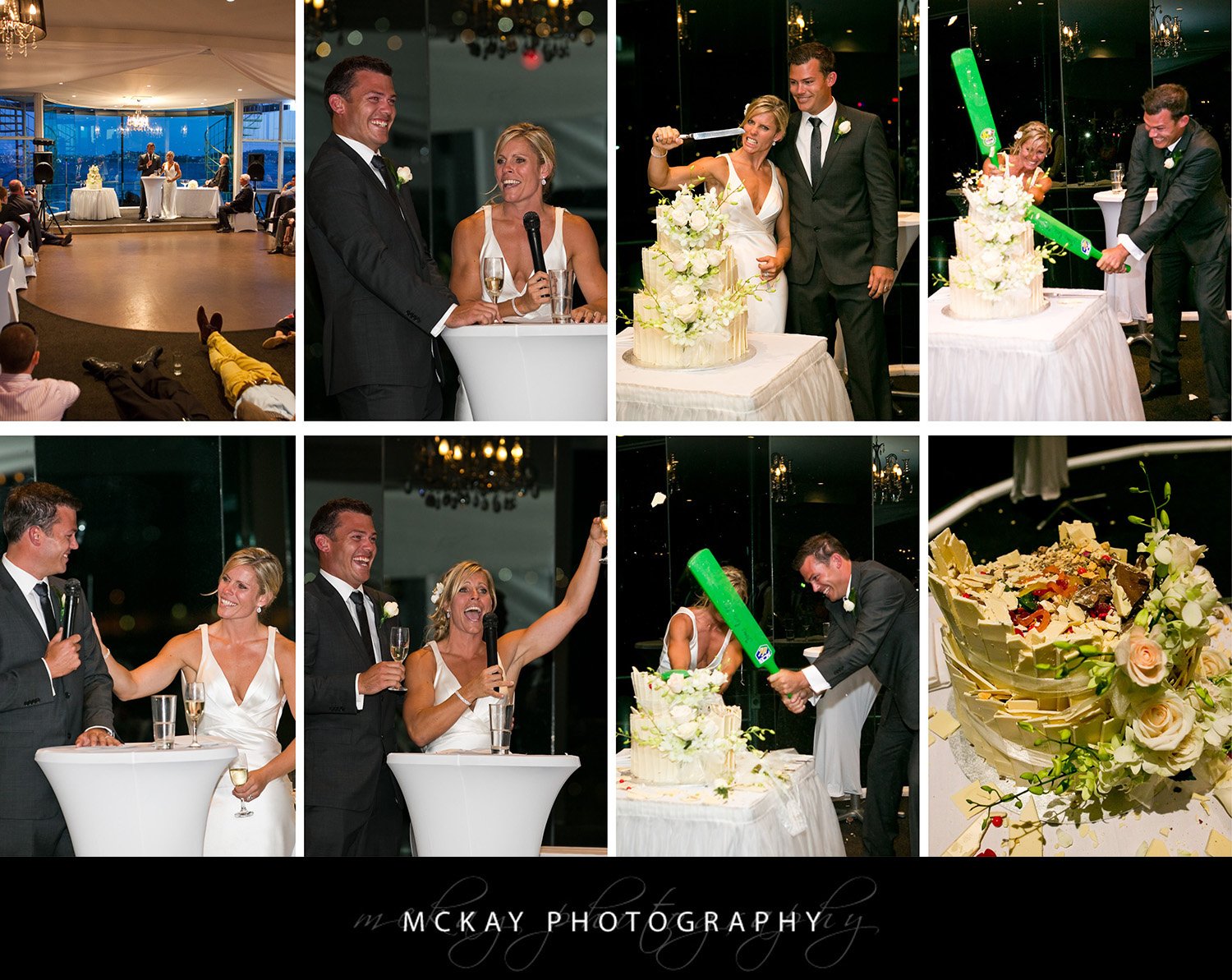 The best cake 'cutting' I've ever seen! Jess Peter - Clarkes Point Reserve wedding