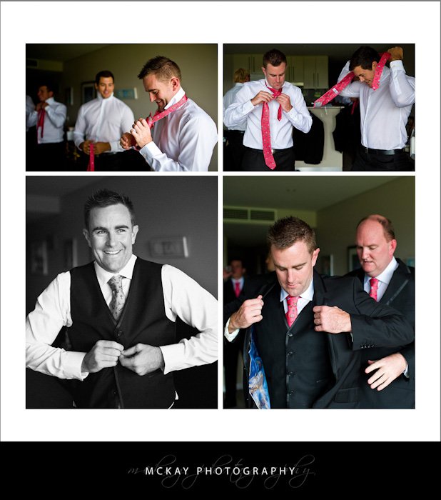 Shaun and the boys get ready Megan Shaun - Athol Hall wedding