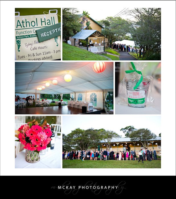 The reception was held at Athol Hall - but used a huge marquee on the lawn Megan Shaun - Athol Hall wedding