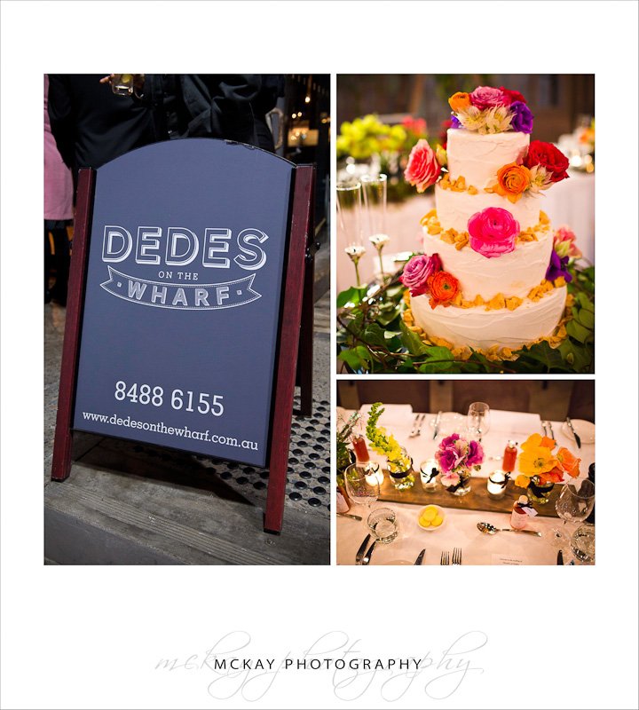 Dedes on the Wharf - McKay Photography Hayley Theo Dedes on the Wharf wedding