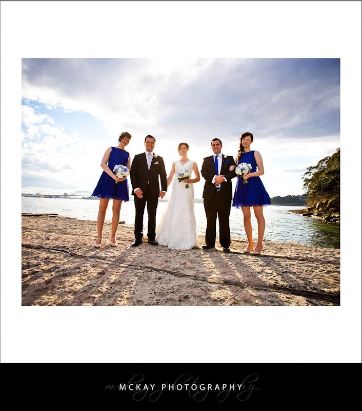 The bridal party at Bradley's Head Vicki Justin St Thomas North Sydney wedding