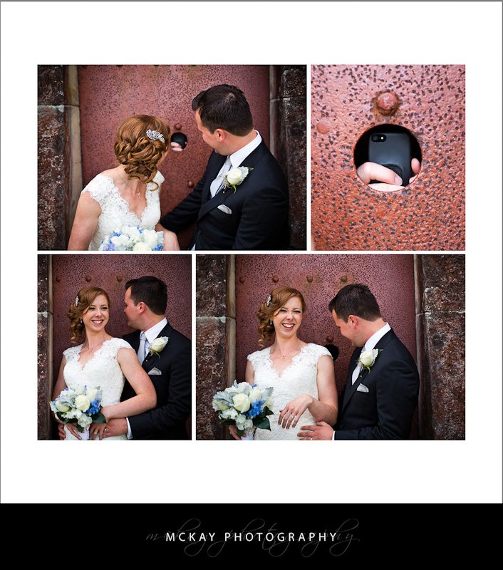 A surprise intrusion from one of the guests Vicki Justin St Thomas North Sydney wedding