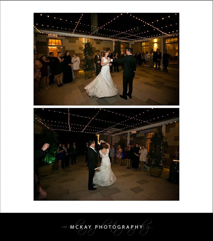 First dance in the courtyard Vicki Justin St Thomas North Sydney wedding