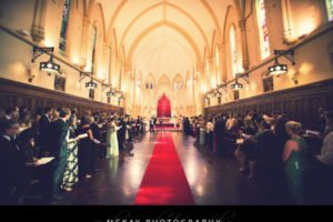 Wide angle photo of Cerretti Chapel wedding