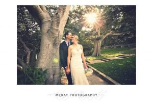 Stunning afternoon light at Bradley's Head wedding photo