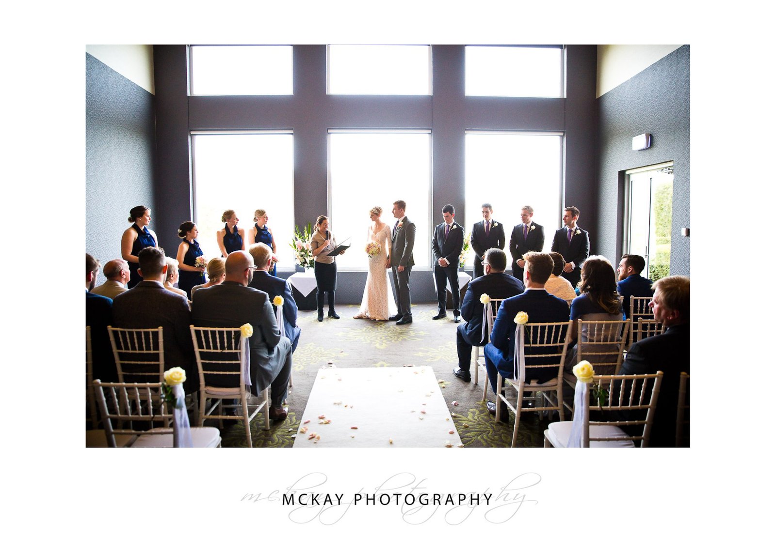 Wedding ceremony in gallery room Gibraltar Hotel Bowral
