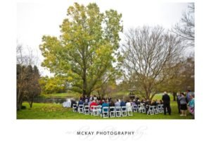 Briars lake ceremony wedding set up