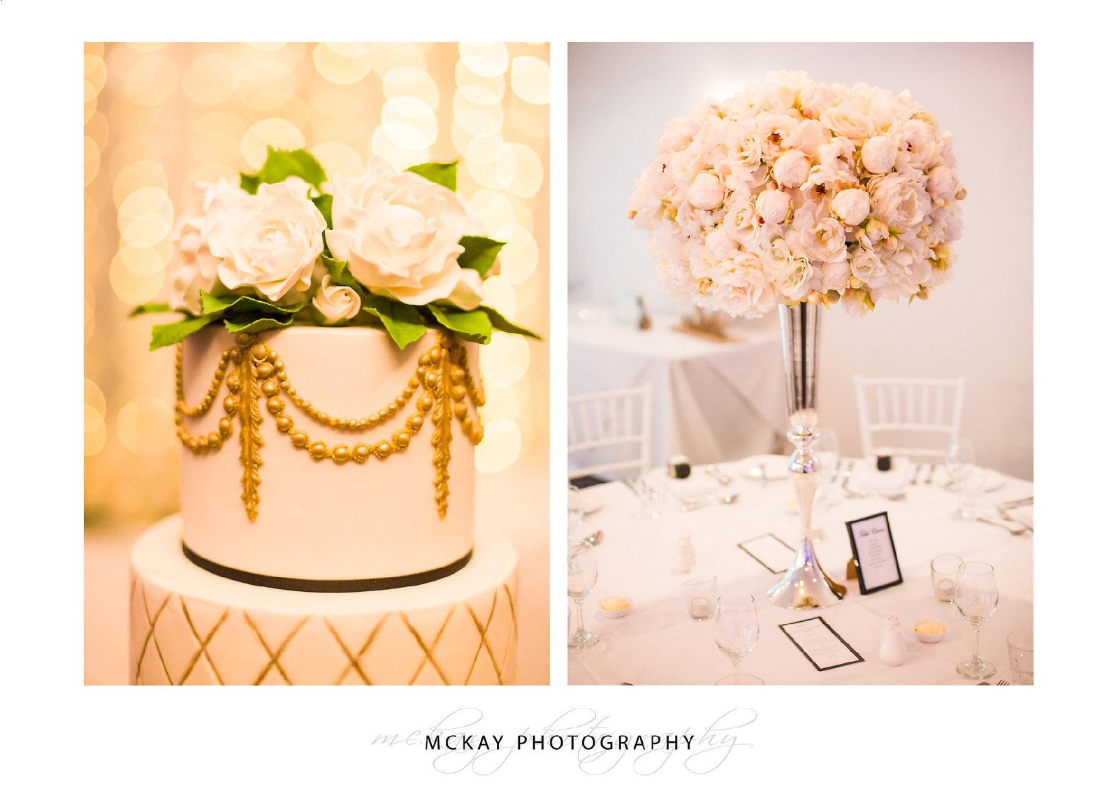 Wedding cake and room details
